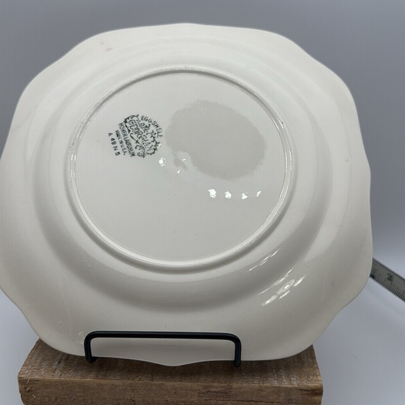 VTG Homer Laughlin‎ Eggshell GeorgianUSA A49N5 Square Salad Plates Set of 4 - Picture 8 of 10